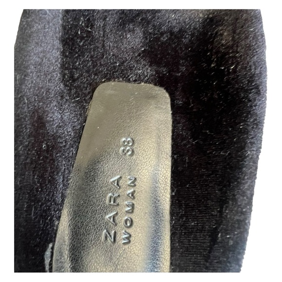 Zara Women's Faux Fur Slides Size 38 US 7-7.5 Brown/Gray/Black EUC - Picture 8 of 9